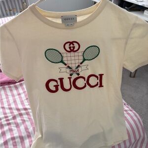 Gucci Kids Ivory Tennis Graphic Tee